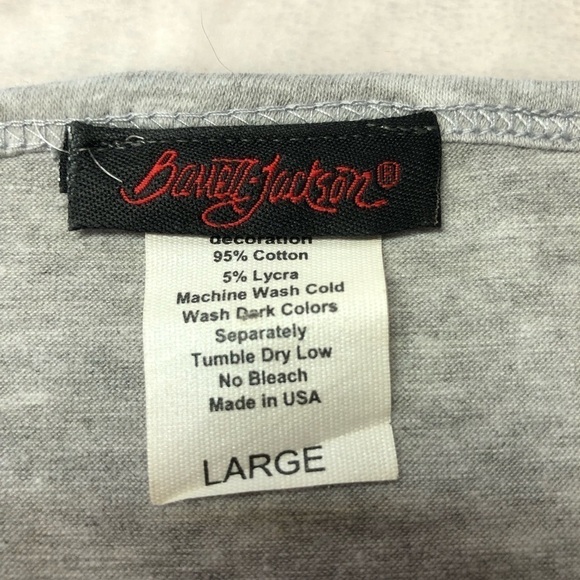 𝅺Barrett Jackson Long Sleeve Rhinestone Top Large - Picture 3 of 7